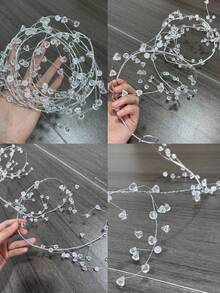 水晶钻石花环、树枝工艺品、DIY手工制品。是婚礼和家居装饰的理想节日装饰品，适用于求婚、订婚、婚礼、新娘送礼会、生日等场合。 - 彩色 - 查看 3