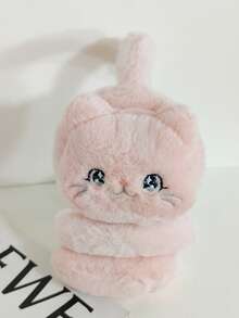 1pc Cute Cat Plush Ear Cups, Student Ear Bags, Warm And Cold-Proof, Protecting Ears, Ear Warming, Ear Cover White Ear Muffs