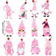 Set da 12 ornamenti natalizi a forma di gnomo in legno, decorazioni natalizie appese per albero di Natale, feste, decorazioni per la casa e regali, decorazioni natalizie per la casa, decorazioni natalizie invernali, regali di Natale, decorazioni natalizie