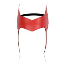 Superhero Red Headpiece Leather Scarlet Women Crown Headpiece Witch Cosplay Costumes Halloween Leather Mask Headgear