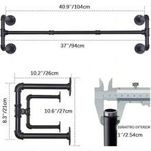 TendenciaPerchero Tubería Industrial Vintage De Colgar Ropa En ParedCalidad premium - 1 - Ver 3