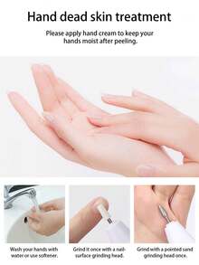 五合一迷你电动美甲抛光套装，包含修剪指甲、打磨指甲、抛光、指甲钻头、电动指甲抛光器、去除角质层，便携式美甲护理工具，美甲用品，适用于人造指甲 - 彩色 - 查看 6