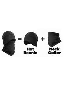 مجموعة قبعة وشاك أذن شتوية مريحة 2 قطعة/1 قطعة، قبعة رأس مكفوفة مصنوعة من الصوف مقاومة للرياح، مناسبة للتزلج والدراجات الخارجية والاستخدام اليومي