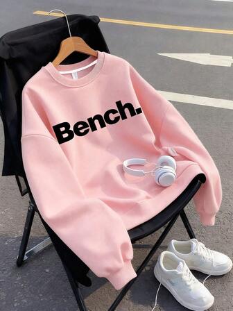 Teenager Mädchen Lässig Minimal Slogan Muster Grafik für Mädchen bedruckter runder Lässig Sweatshirt für Mädchen, Herbst/Winter, Rundhals Sweatshirt, geeignet für Schule, Urlaub und Einkaufsoutfits, Schulanfang, geeignet für Jungen und Mädchen, Street-Style, geeignet für Schule, Urlaub, Einkaufen, Sport und andere Anlässe