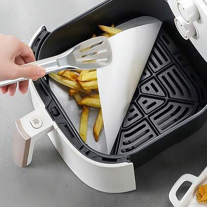 100pcs Oil-Absorbing Burger Patty Paper, Solid Color Square Non-Stick Wax For Separate Frozen Pressed Patties Air Fryer Kitchen Air Fryer Liners Air Fryer Paper Airfryer Air Frier