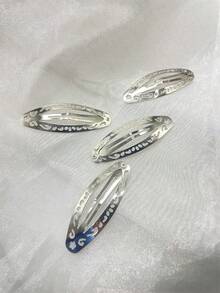 Y2K Roman Court Style Niche Design, Floral BB Clip, Silver Retro Exotic Style, Oval Bangs Clip, Broken Hair Clip, Side Clips Hair Accessories For Women Claw Clips Hair Claws Hair Barrettes - Bạc - Xem 11