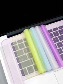 2pcs/1pc Laptop Keyboard Film Silicone Pad Universal 15.6/17 Inch Protective Cover Color Ultra-Thin Protective Film Simple Dust Transparent Film Dirty Cover Back To School Gaming Mouse Pad Desk Accessories Office Supplies Office Office Desk Accessories Mousepad Mouse Pad For Desk - Multicolor - View 22