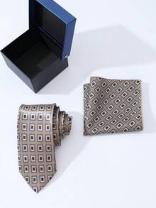 1 Juego de Caja de Regalo de Corbata para Hombre, Adecuada para Uso Diario, Casual y Formal.
