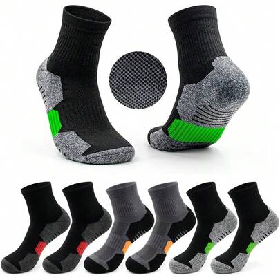 Límite-MX 6 Pares Calcetas Deportiva Hombre, Calcetines para Hombre, Calcetín de Running Largos Distancias, Transpirables y Duradero de mid crew calcetines atléticos,para Gym, Futbol, Ciclismoc