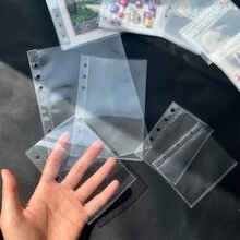1 套 A5/A6/A7/A8/M5 透明贴纸袋，用于活页夹、记事本、相册、文件整理器、办公用品的补充插页 - 無色 - 查看 4