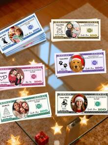 1-400 قطعة من العملات المعدنية المخصصة والمطبوعة شخصيًا، نسخة واقعية من فئة 100 دولار، نقود مزيفة للدعامات، مناسبة لتصوير الأفلام والفيديوهات والألعاب الورقية والسحر وديكور حفلات الزفاف وأعياد الميلاد، دعامات للألعاب الحزبية، هدية مثالية لعيد الهالوين والكريسماس وعيد الشكر