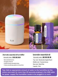 1. Humidificador colorido, difusor de aromas, luz de ambiente con cambio de color LED, lámpara decorativa, difusor de aceites esenciales, adecuado para clima seco y húmedo, agregar aceites esenciales ayuda a relajarse y dormir, aplicable para dormitorio y oficina, humidificador de atomización ultrasónica - Blanco - Ver 13