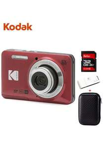 Kodak FZ55 Multi-Function Camera, 1080P HD, 16.35 Million Pixels, 5x Optical Zoom, 28mm Wide-Angle Lens, 2.7-Inch Screen, 14 Scene Modes, Compact Body, Red Packaging - Red Suit - View 1