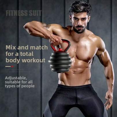 1 Set schwere, einteilige Kettlebell-Griff-Kits mit ergonomischen Griffen und stabilem Verriegelungsmechanismus - multifunktionales Hantelset, geeignet für Krafttraining, Heimtraining, hochintensives Intervalltraining, Kreuzheben, Kniebeuge - kompatibel mit Kettlebell-Übungen (für Männer und Frauen) - geeignet für Männer und Frauen - ideales Fitnesstrainingsgerät