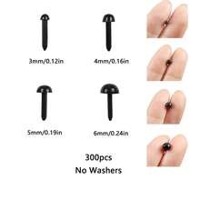 18-300pcs Safety Eyes For Crochet Teddy Bears, Dolls And Animals, Add Sparkle To Your Sewing Projects - Various Sizes Available! (No Storage Box)