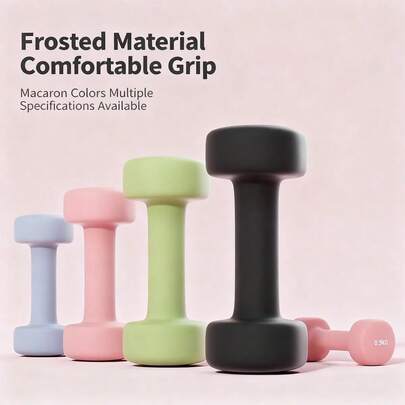 1pc 1.5kg Coated Dumbbell, Solid Cast Iron, Suitable For Women, Men, Teenagers, Kids Home Fitness