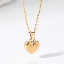 1pc Delicate, Minimalist Heart Shaped Necklace, Gift For Girlfriend, Mom, Daughter's Birthday, Best Friend