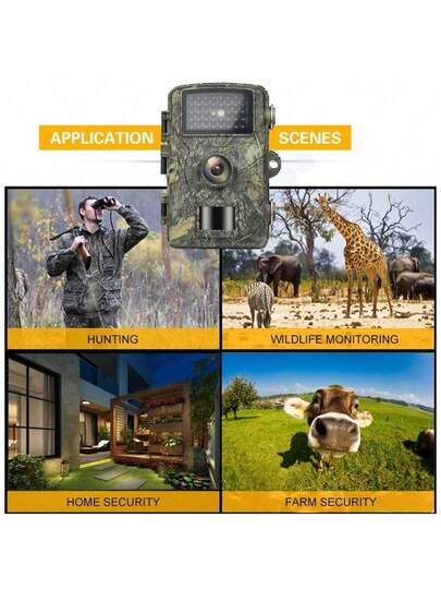 1pc Outdoor Hunting High Definition Camera, Security Slimme Surveillance Camera Battery Or Solar Power (Battery Not Included), 1080P Remote HD Outdoor, IP66 Waterproof, Night Vision, Animal Tracking, Monitoring Game view 5