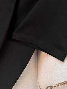 Men's Casual T-Shirt With Manhattan Print - Soft Cotton, Short Sleeves, Crew Neck, Comfortable Fit, Summer Style, Comfortable Everyday T-Shirt - 黑色 - 查看 5