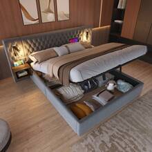 Bed Frames - Gray + Velvet + 180cm*200cm - View 4