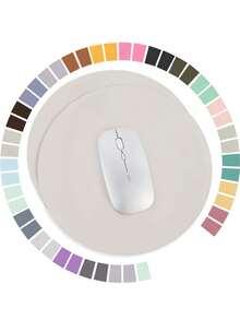 1/2pc Round Mouse Pad, Ultra-Thin Waterproof PVC Leather Mouse Pad, Stitched Edge Design, Suitable For Computer, Laptop, All Kinds Of Mice, Office/Home Use (22x22cm, 8.66"X8.66") - Multicolor - View 41