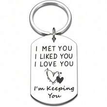 1pc Valentines Day Gift For Him Anniversary Wedding Gifts For Husband I Love You Birthday Gifts For Boyfriend Wedding Engagement Gifts For Groom Christmas Stocking Stuffers For Men Couple Keychain Bag Charms Car Teacher Sister Gift Ideas