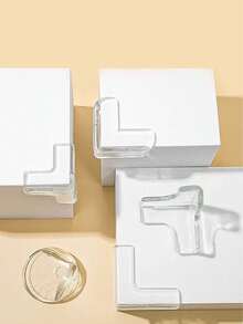 10pcs Silicone Corner Guards - Transparent, Strong Adhesive Safety Bumpers For Coffee Tables & Furniture Edges, L-Shaped/Round Options - Transparent - View 11