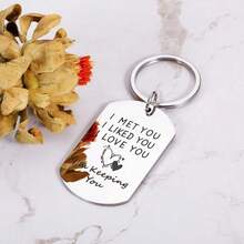 1pc Valentines Day Gift For Him Anniversary Wedding Gifts For Husband I Love You Birthday Gifts For Boyfriend Wedding Engagement Gifts For Groom Christmas Stocking Stuffers For Men Couple Keychain Bag Charms Car Teacher Sister Gift Ideas