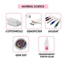 Eelhope Tooth Jewelry Kit Diy Fashion Reliable Teeth Crystal Gems Decoration With Curing Light Glue Clear Precious Stone Diamonds Glittering Dental Ornaments - For European And American Style, Hip-Hop Style - Nhiều màu - Xem 8