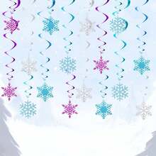 40 pezzi Decorazioni a spirale a forma di fiocco di neve per l'inverno - perfette per decorazioni di Natale e Capodanno, senza bisogno di alimentazione elettrica - Multicolore - Visualizzare 2