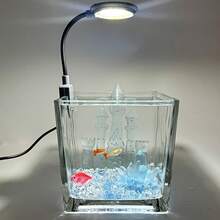 1pc Aquarium Crystal Column Decor, Gradient Color Changing With Light And Water, Shimmering Resin Material, Multiple Sizes Available, Suitable For Living Room, Garden, Fish Tank Decoration - Multicolor - View 5