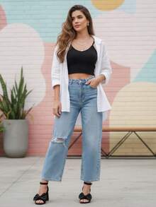 Sandalias negras con moño, tacones de fiesta mujer, zapatillas negras elegantes, tacones con adorno frontal, zapatos negros con lazo, tacones con detalle decorativo, zapatillas abiertas con pulsera, sandalias negras de vestir, calzado alto con moño. - Negro - Ver 7