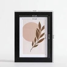 Juego de 5 Fotos para Cuadros de 11 x 14 - Imágenes de 8 x 10 con Tapete o 11 x 14 sin Tapete, Estilo Sencillo y Moderno, Ideal para Decorar Habitación, Oficina y Galería - Montaje en Pared, Color Negro - Negro - Ver 4