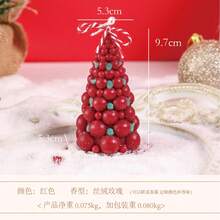 Nuove candele profumate a bolla di Natale, decorazioni per l'atmosfera natalizia da regalare, diverse candele a forma di albero di Natale, decorazioni natalizie, regali di Natale