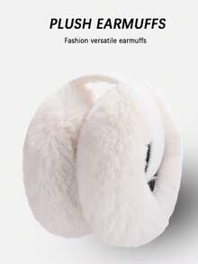 1pc, Plush Ear Cups For Winter Girls To Keep Warm In Winter, Ear Protections, Fashionable Anti-Freezing Ear Warming Covers, Foldable Accessories For Winter