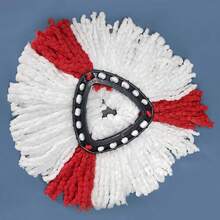 6PCS Mop For Wring Mopping Replacement Clean Microfibre Mop Refill Head - Red and White - View 9