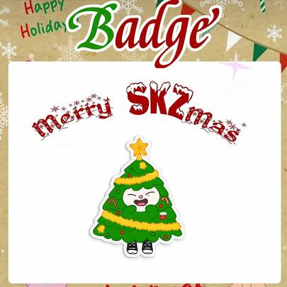 Broche de STRAYKIDS/Kpop, broche navideño, broche plano de acrílico 2D, decoración de bolso, decoración de bolsa de lona y ropa, decoración de fiesta, regalo de Navidad, regalo de cumpleaños