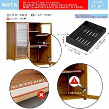 organizador de gabinete extraíble,12inch Cajones Deslizables para Cocina,gabinete extraíble para cocina,Sin taladros,Deslizante silencioso,Apto para ollas,platos y vajilla,para cocina, baño y salón,24326158 - Negro - Ver 2