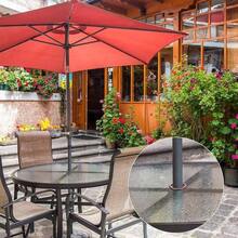 Set de 4 Piezas Tapones y Tapas de Silicona para Agujeros de Sombrilla para Vidrio Exterior Patio Mesa Terraza Jardn, 2 PulgadasNegro - Marrón - Ver 8