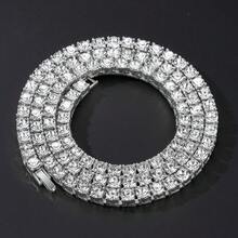1pc Fully Rhinestoned Necklace Chain For Men, Fashionable & Versatile - Diamond Necklace - View 2