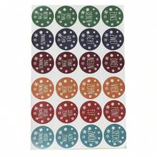 24 pezzi Adesivi numerici natalizi, 12 stili di colori, adesivi numerici per calendario dell'avvento natalizio, conto alla rovescia 1-24 giorni, accessori fai-da-te per calendario dell'avvento e sigilli per regali, forniture per ufficio e scuola per il conto alla rovescia di Natale, adesivi per sigillare regali, forniture per scrapbooking