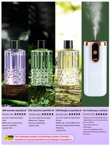 1个白色车载香薰机，车载空气清新剂，女士车载配件，酒店香氛机，壁挂/桌面两用，5种工作模式，USB充电，6种精油选择。适用于车内、家居、客厅、大卧室、办公室。多套可选（可选：1/2/3瓶精油+1个香薰机）。 - 白色 - 查看 23