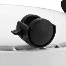 Paquete de 2 bandejas para plantas con ruedas, platillo de 12 pulgadas sobre ruedas, plataforma de polipropileno con ruedas para plantas de interior y exterior, color blanco roto - Gris,claro - Ver 5