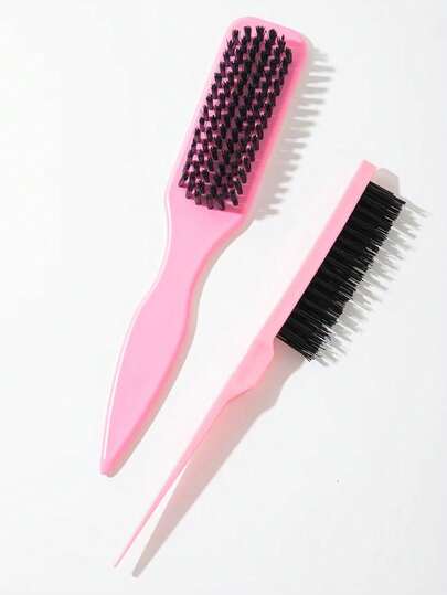 Conjunto de 2 escovas para alisar, controlar fios rebeldes, alisar o cabelo e criar rabos de cavalo e coques elegantes - Escova com cerdas de javali, adequada para cabelos finos/médios, para homens e mulheres. Inclui pente, escova alisadora, escova modeladora, escova para cachos, escova para contorno, escova de cabelo, acessórios para penteados, conjunto de escovas, escova desembaraçadora, escova feminina, acessórios para cabelo, ferramentas para penteados, acessórios para cabeleireiros, equipamentos para salão de beleza e muito mais.