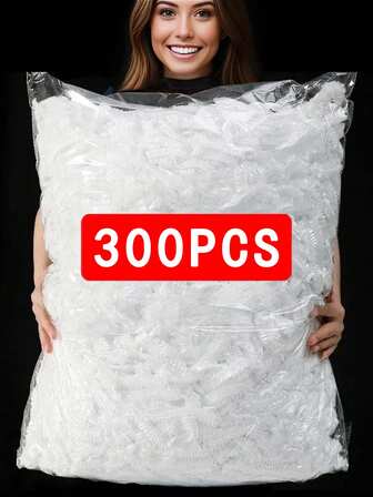 300 件超大塑料包装盖 - 可重复使用保鲜膜，适用于碗和盘子，适用于餐厅、烧烤餐厅、家庭、塑料食品盖旅行配件冰箱整理器