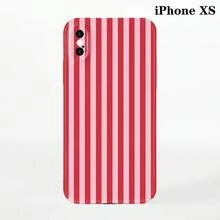 1pc Minimalist Stripe Pattern Perforated Glossy Filmic Case Full Protective Hard Phone Cover, Compatible With IPhone 11/12/13/14/15/16 Pro Max Waterproof Shockproof Anti-Fall Scratch Resistant