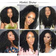 30 Inch 12A Burmese Curly Human Hair Wigs Brazilian Pixie Curls 200% Transparent Lace Frontal Wig For Women Burmese Curly Full Lace Wigs - Natural Black - Xem 9