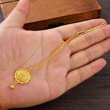 1pc Women's Classic Hollow Jewelry Headchain, Golden Color Jewelry For Party, African Bride Wedding Jewelry Gift, Hair Accessories For Women - Golden - View 3