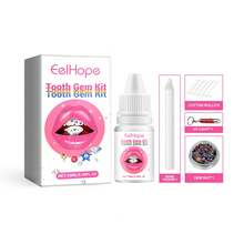 Eelhope Tooth Jewelry Kit Diy Fashion Reliable Teeth Crystal Gems Decoration With Curing Light Glue Clear Precious Stone Diamonds Glittering Dental Ornaments - For European And American Style, Hip-Hop Style - Nhiều màu - Xem 11