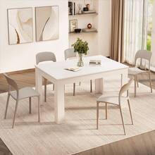Mobili Fiver, Mesa de Comedor fácil y Extensible, 55.1 x 35.4 Pulgadas, Color Negro Ashwood, Fabricado en Italia - blanco (ceniza blanca) - Ver 7
